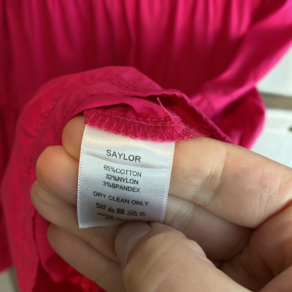 SAYLOR Hot Pink Ruffle Tiered Mini Dress - Picture 7 of 8